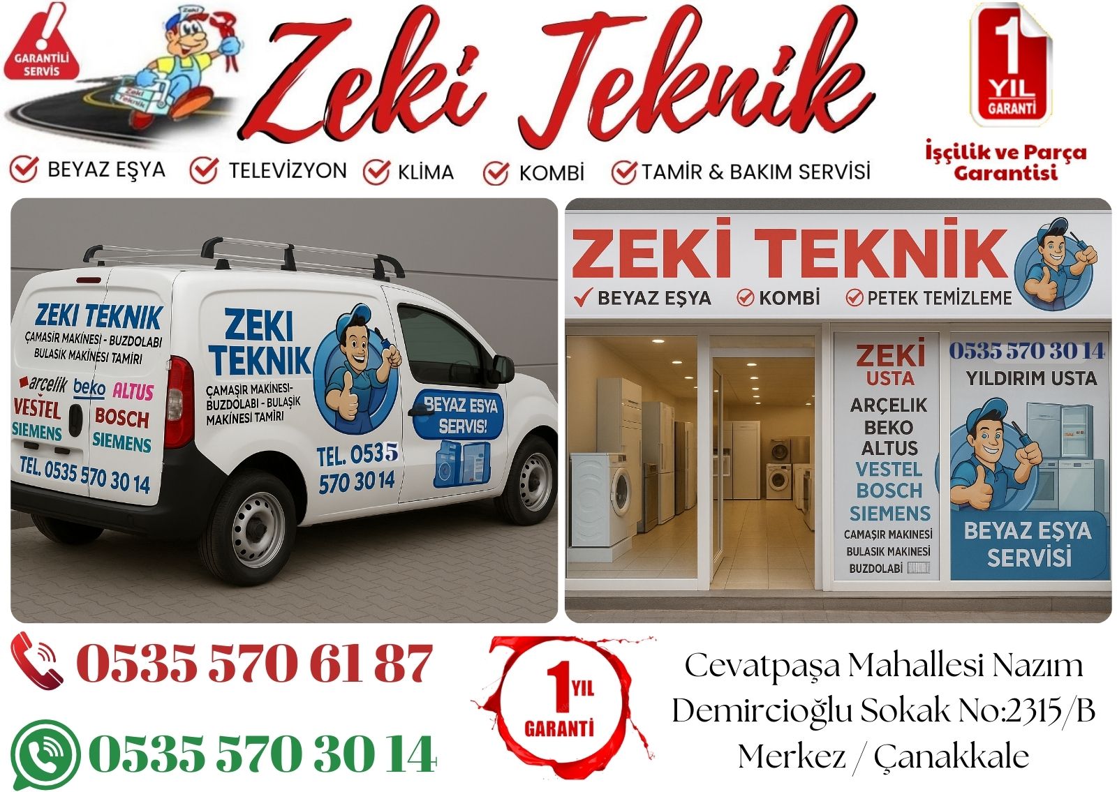 çanakkale beyaz eşya servisi